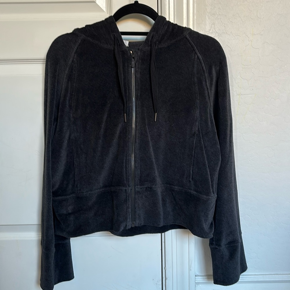 Lululemon Black Velour Zip Up